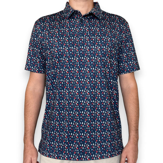 Men's Patriotic Christmas Polo